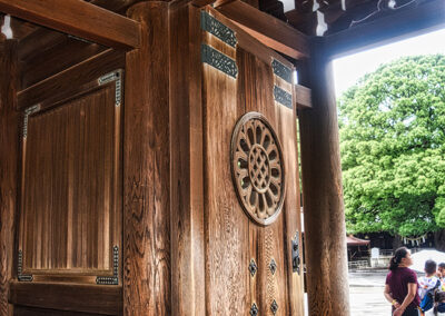 photo of door at Meiji Temple Japan